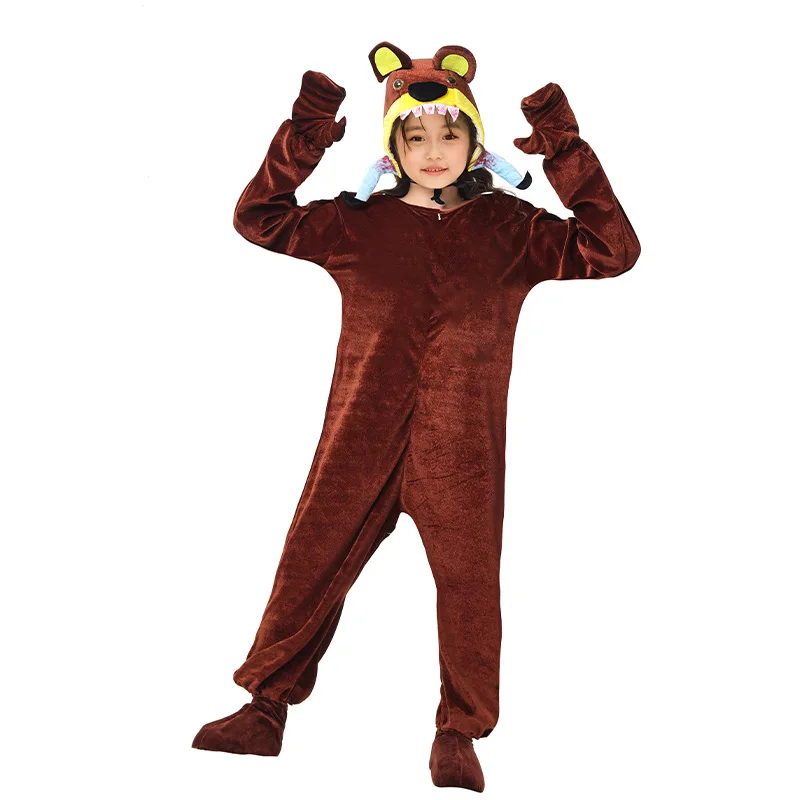 

New Halloween Animal Role-playing Costumes Carnivorous Bear Children's Adult Parent-child Costumes Stage Performance Costumes