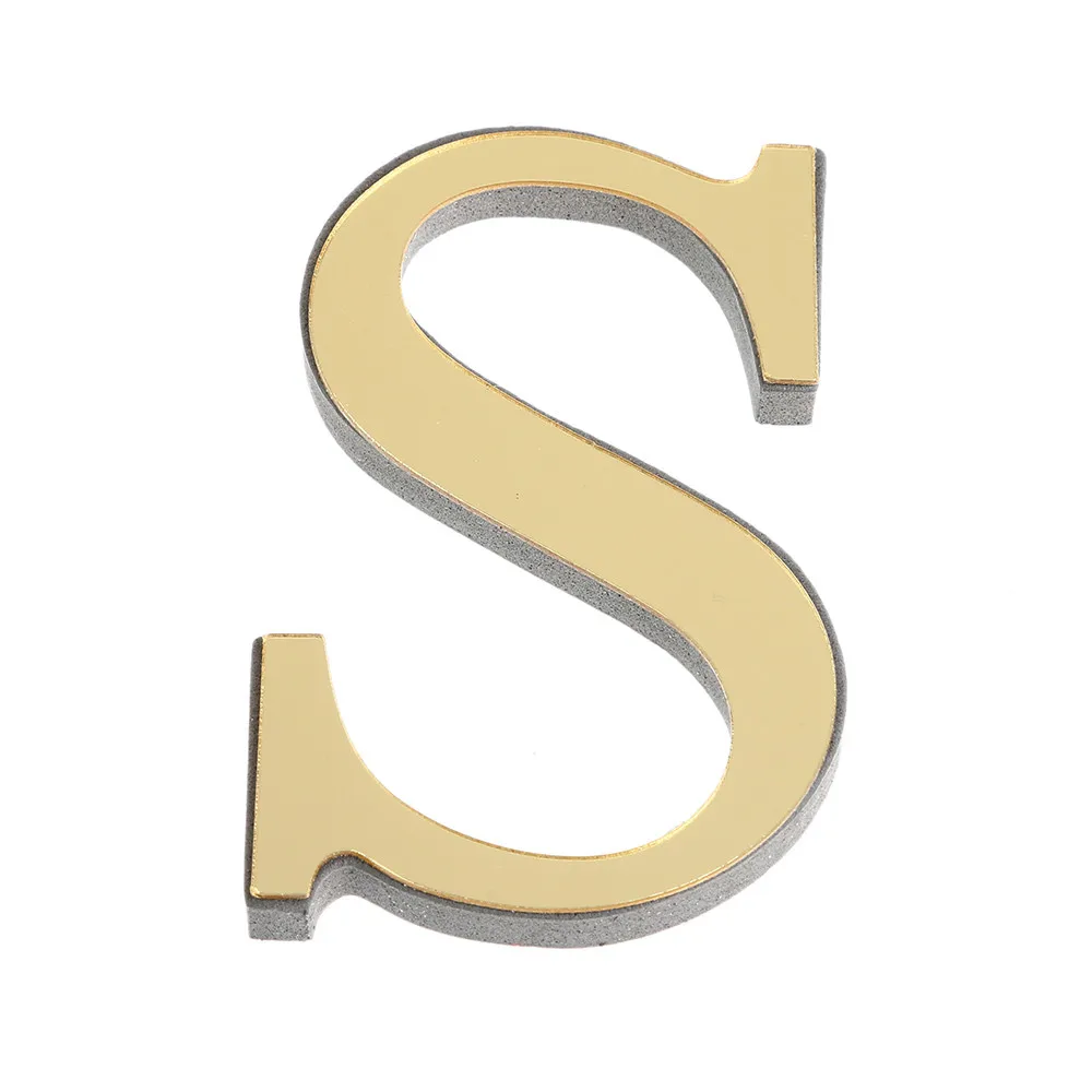 Description Picture 5 of item26 Letters DIY 3D Mirror Acrylic Wall Sticker 10cm home decoration accessories Stickers 3d Mirror Wall Stickers decoración hoga
