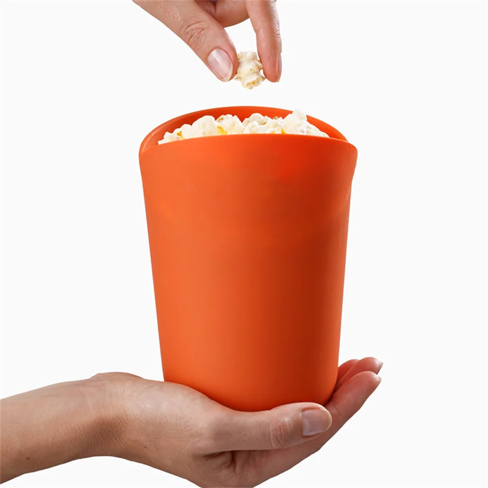Secchio Per Popcorn Popcorn Microonde Pieghevole In Silicone Rosso Cucina Di Alta Qualità Strumenti Facili Secchio Per Popcorn Ciotola Maker Kitchen A