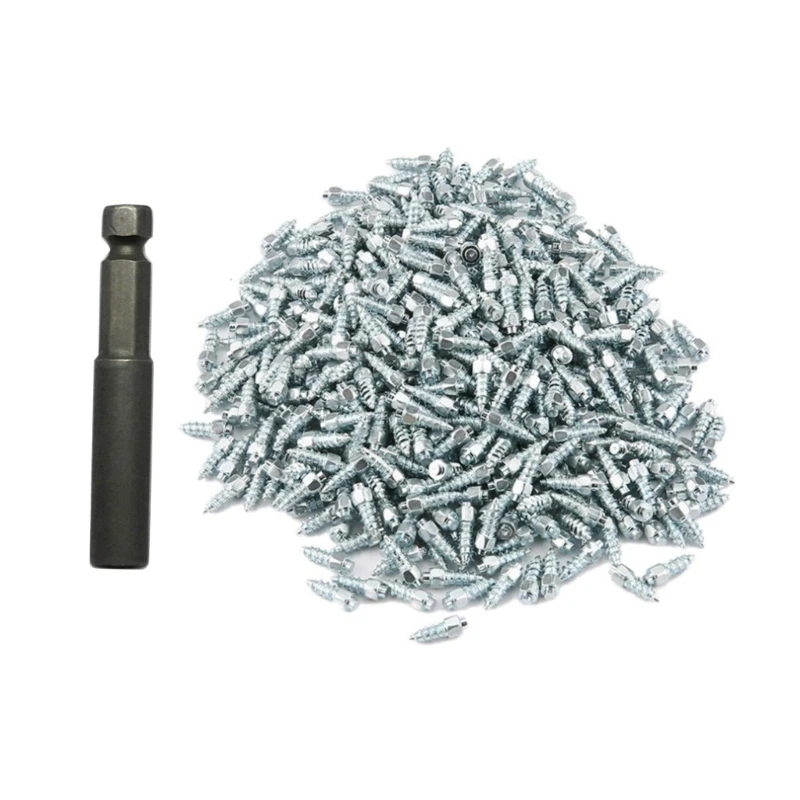 100Pcs Tire Spikes Tire Studs Spikes for Truck Tires Snow Studs for Tires Snowmobile with Installation Tool
