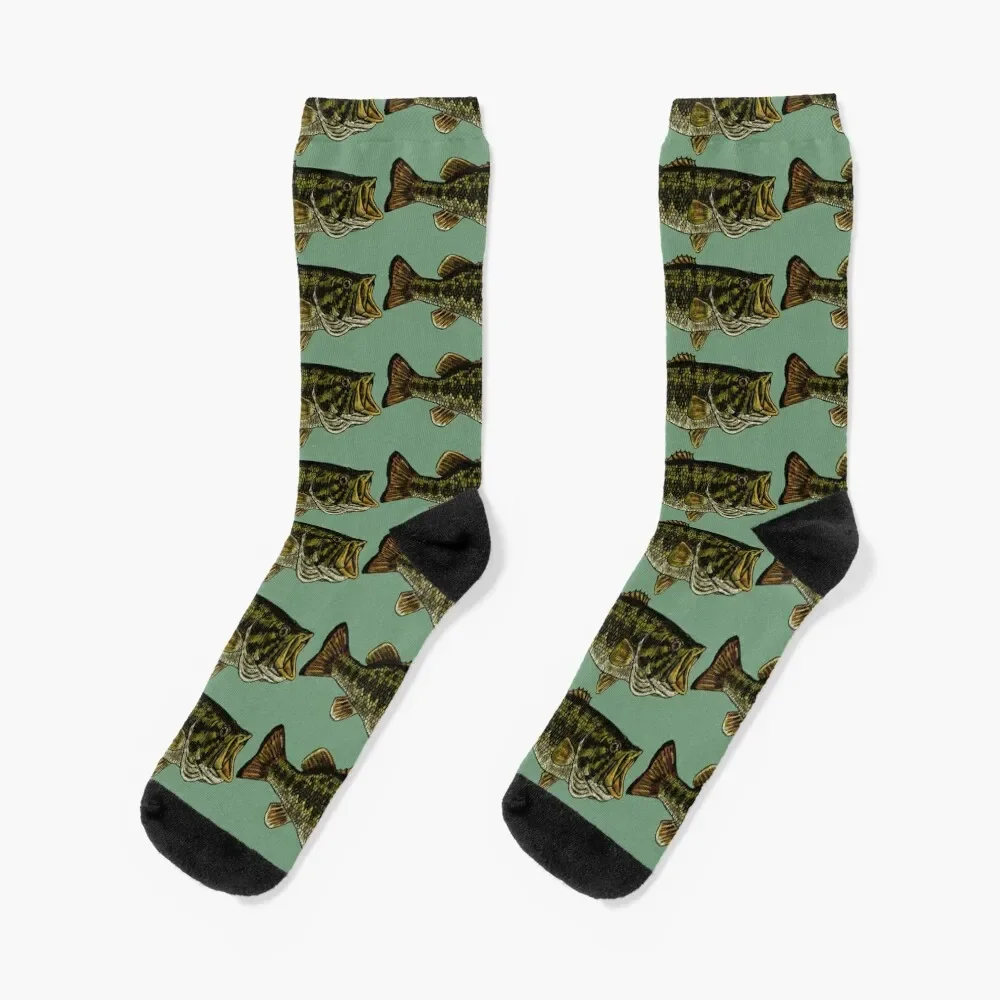 Bass Fish Socks Heating sock Soccer christmas gifts Socks For Women Men's