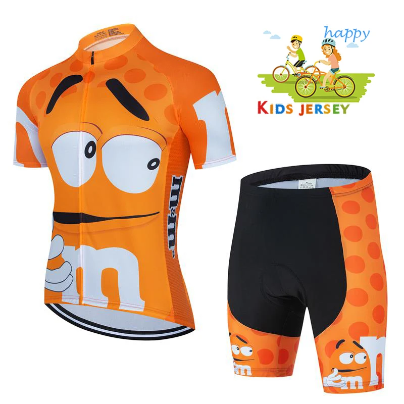 2023 Funny Cartoon Kids Cycling Jersey Set Boy Girls Cycling Clothing Children Road Bike Shirts Suit MTB Ropa Ciclismo Maillot 4
