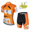 2023 Funny Cartoon Kids Cycling Jersey Set Boy Girls Cycling Clothing Children Road Bike Shirts Suit MTB Ropa Ciclismo Maillot 4