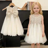 Robe d'été en Tulle pour filles, tenue de princesse en maille bouffante à paillettes, vêtements de fête d'anniversaire pour enfants, vêtements décontractés à la mode pour enfants de 2 à 10 ans 1