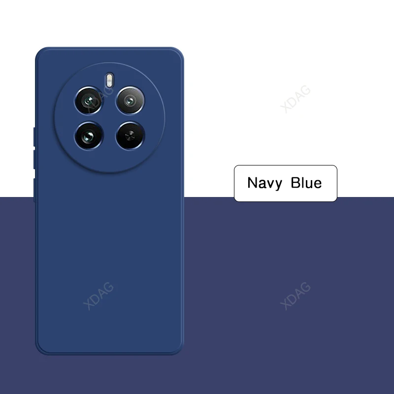 Liquid Silicone Phone Case with Lens Protection - Solid Color Back Cover