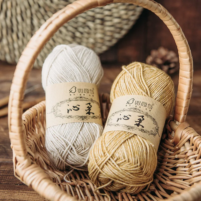 And wool sheep woven and crocheted Cotton thread into sweaters hats wrists handicrafts 50g/ package |