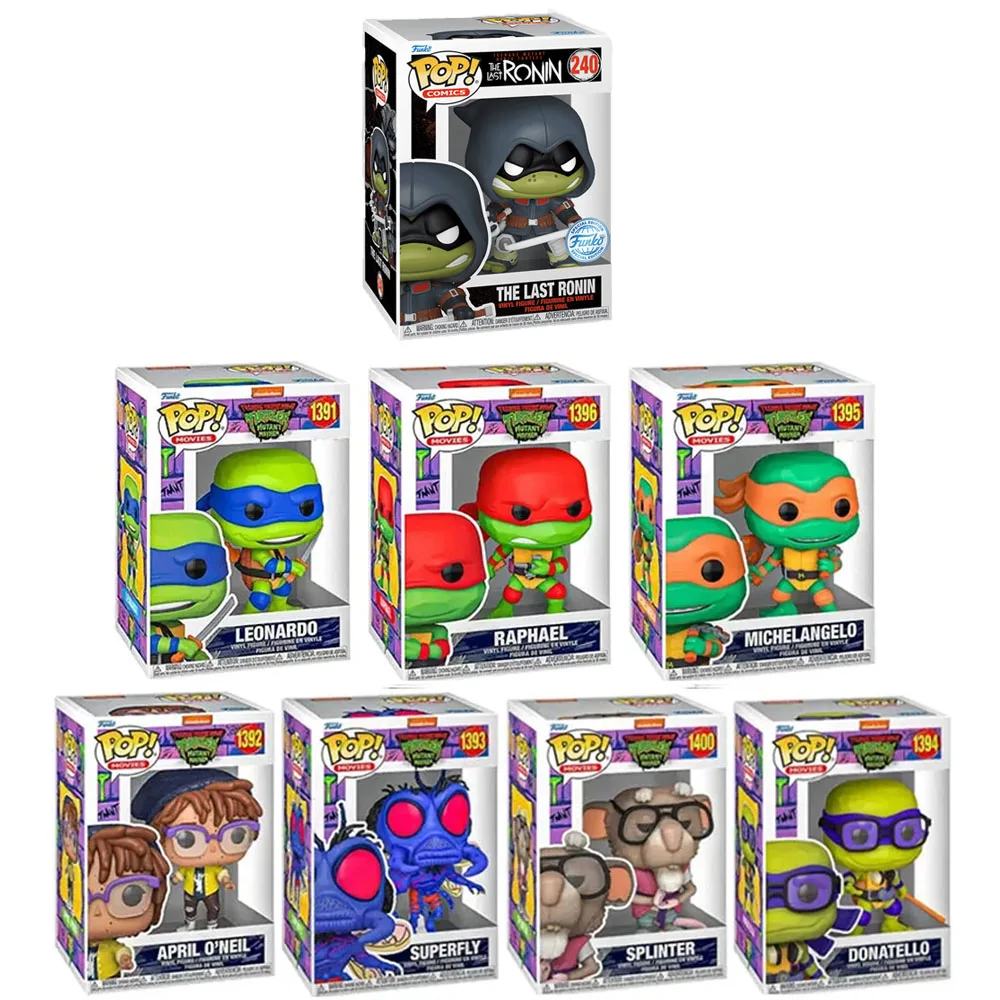 Funko Pop Movies Turtles Patten Leonardo 1391 Raphael 1396 Splinter 1400 Oneil 1392 Superf Vinyl Action Figures Bambole Giocattoli