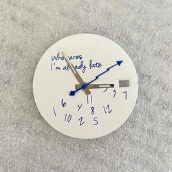Sleek 28.5mm DIY Watch Dial - Bold 'It's Already Late' Design (No.14 Blue lightning)