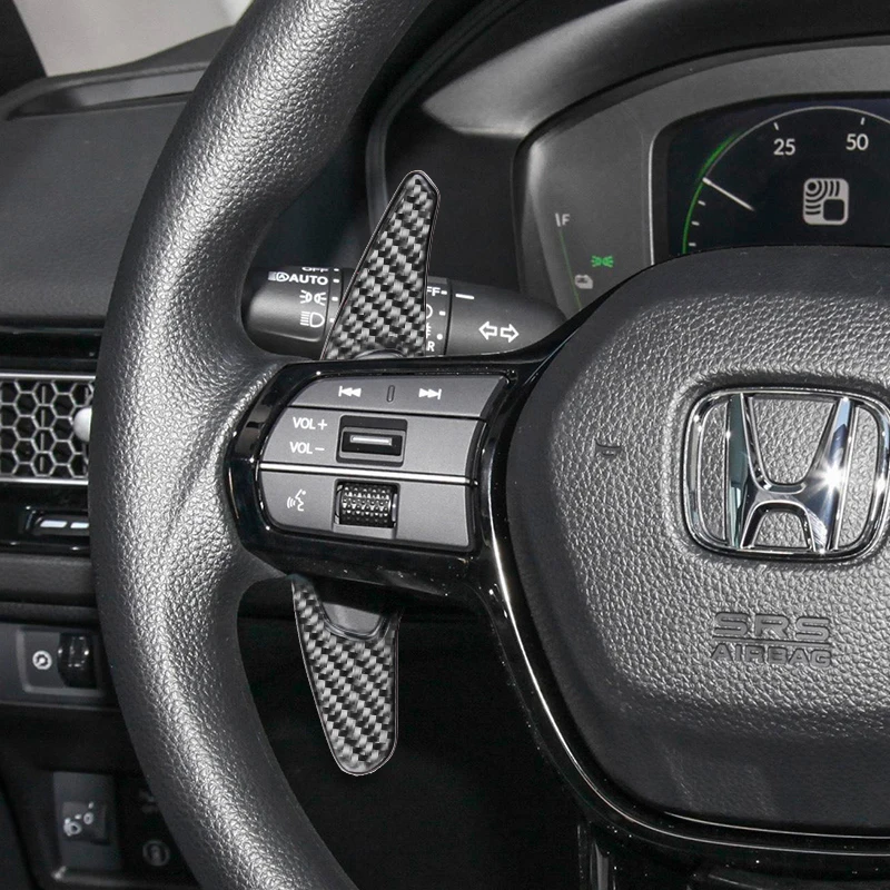 

For Honda Civic ABS Carbon Fibre Steering Wheel Shift Paddle Extension Interior Accessories