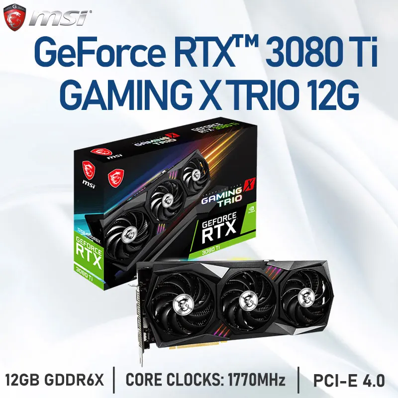 Msi-ポータブルグラフィックスカード,ビデオゲーム用3080ビット,HDMI互換,12GB Gddr6x,384ビット - AliExpress