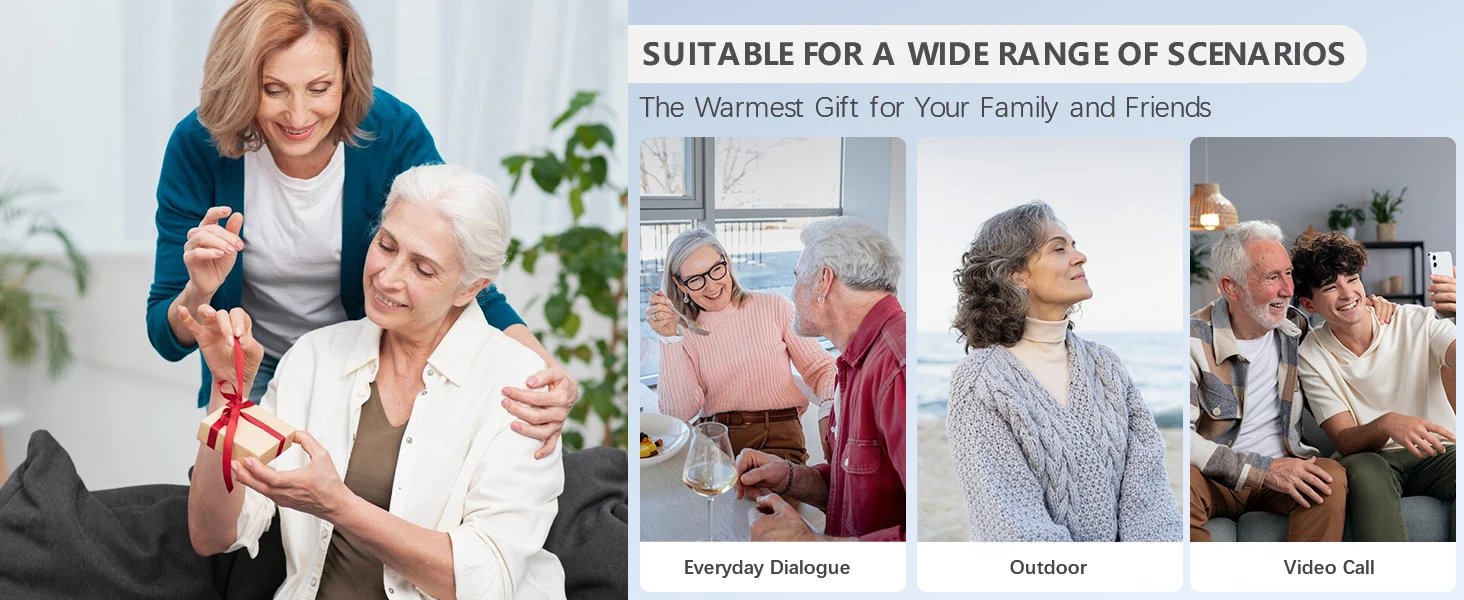 Wireless Mini Noise-cancelling Hearing Aid for Seniors, HD Digital Display, With Large-capacity Battery Charging Box