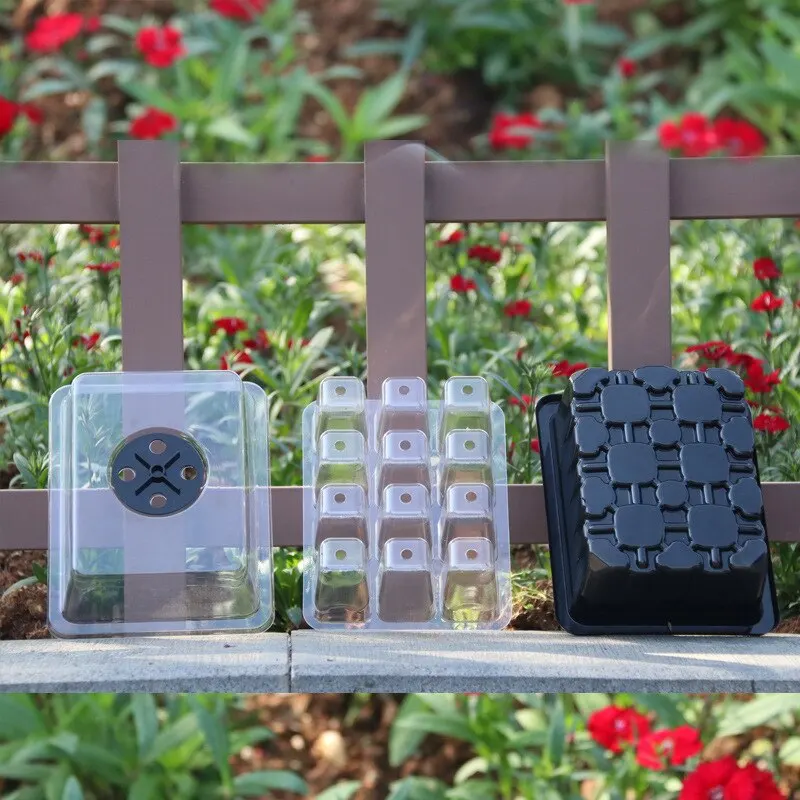 Seedling Box 12 Hole Seedling Box Three Piece Set 12 Hole Seedling Box Moisturizing Seeding Insertion Succulent Flower Pot