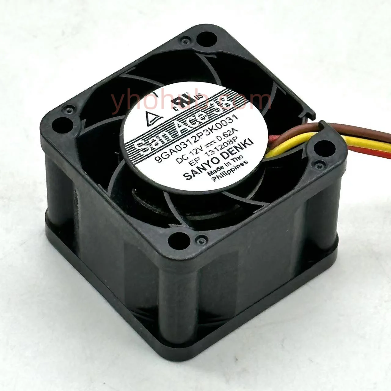 thumbnail image 2 of Sanyo 12V 0.62A 38mm Cooling Fan 9GA0312P3K0051 - 4-Wire, Open Box Like New 2 of 11