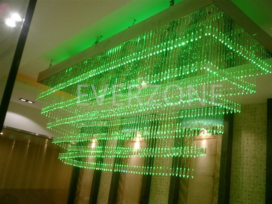 FY-1 Fiber Optic Crystal Chandelier Light End Fittings Ceiling Drooping Lighting Decoration