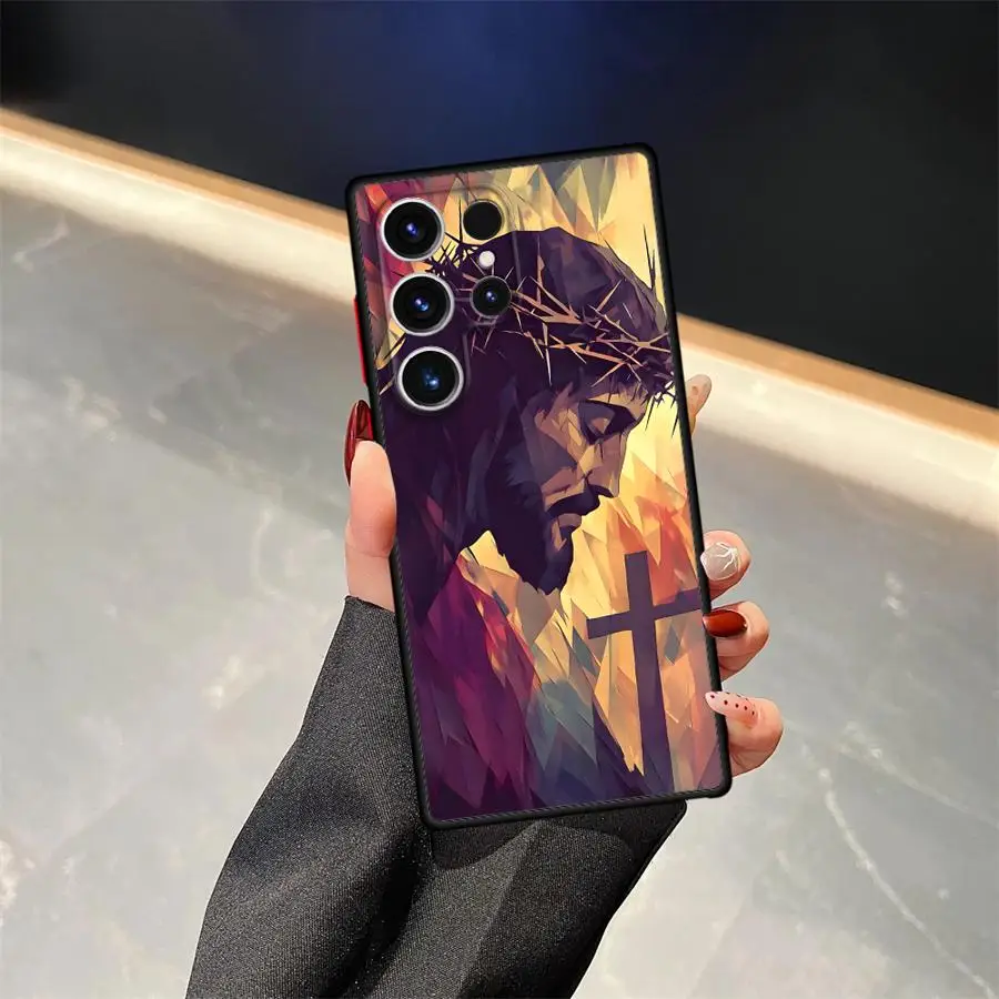 Divine-Inspired Protective Phone Case with Jesus Design