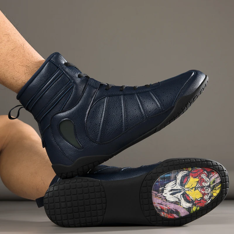Sapatilhas de boxe de luxo para homens, sapatos de luta livre, leves, leves, tamanhos 36-46, novos