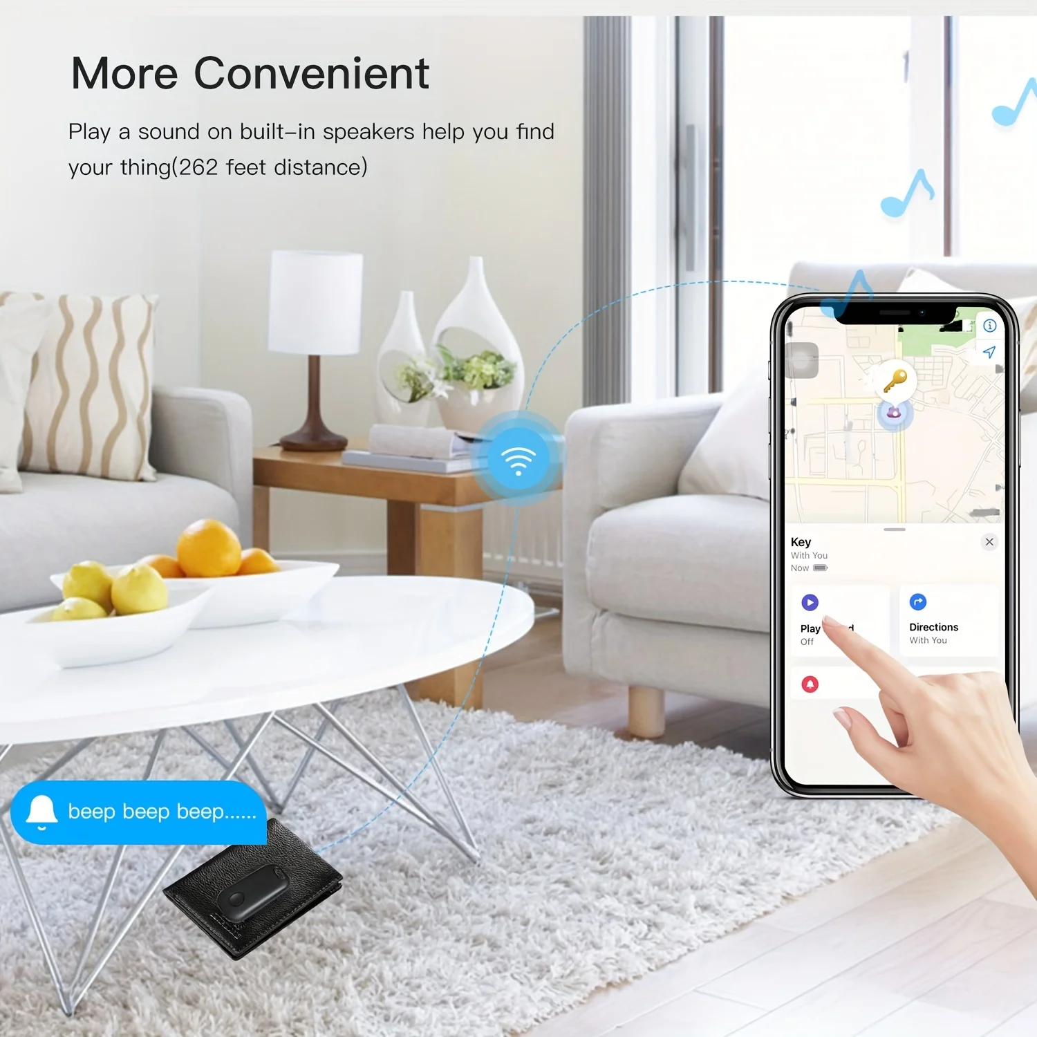 Compact Smart Bluetooth GPS Tracker with Global SOS Locator and Anti-Lost Features