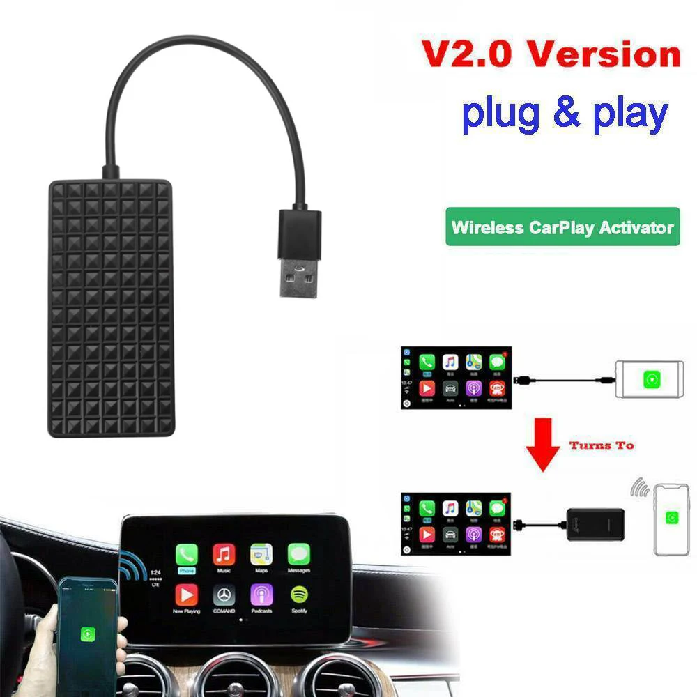 

Carlinkit Wireless Carplay Adapter U2W Plus for Audi VW Mercedes BMW Multimedia Player Wireless Activator for Apple Ios Iphone