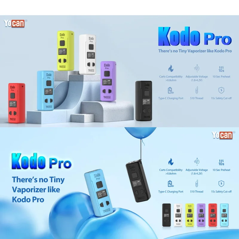 

5 шт., электронные сигареты Yocan Kodo Pro с OLED-дисплеем, 400 мАч
