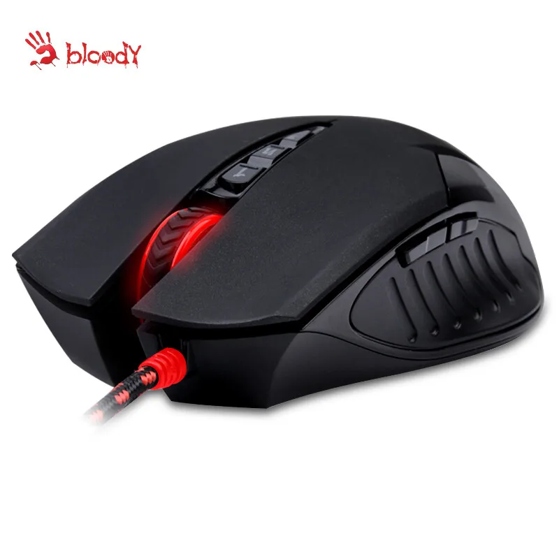 A4TECh Bloody V5m Mouse Wired Macros Programming 3200dpi Gaming Notebook Mouse Both Hands E-Sport Gaming Player Office Boys Gift