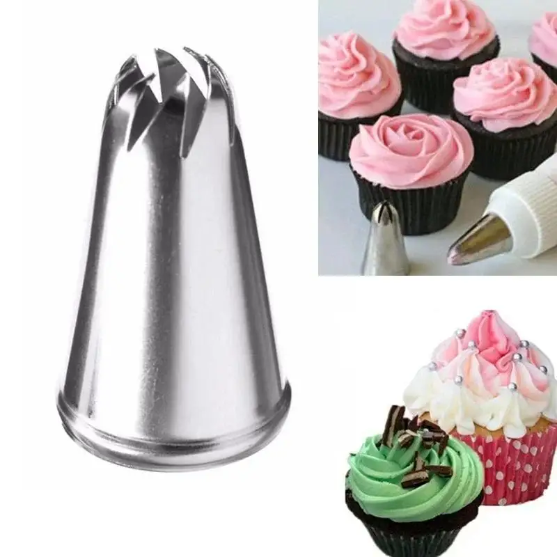 3 Pcs Kitchen Household Baking Tools Cake Decor Flower Spirals Icing Piping Tips Nozzle Cake Cupcake Decor Pastry Tools Supplies