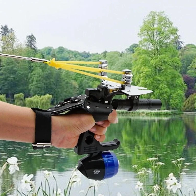 FishingReelHighPowerShootingFishingSlingshotOutdoorHuntingFishStraightRodTelescopic