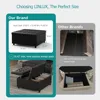 35.5 Inch Square Leather Storage Ottoman, Large Ottoman Coffee Table, Lift Top Tufted Ottomans Toy Box Footrest for Living Room 3