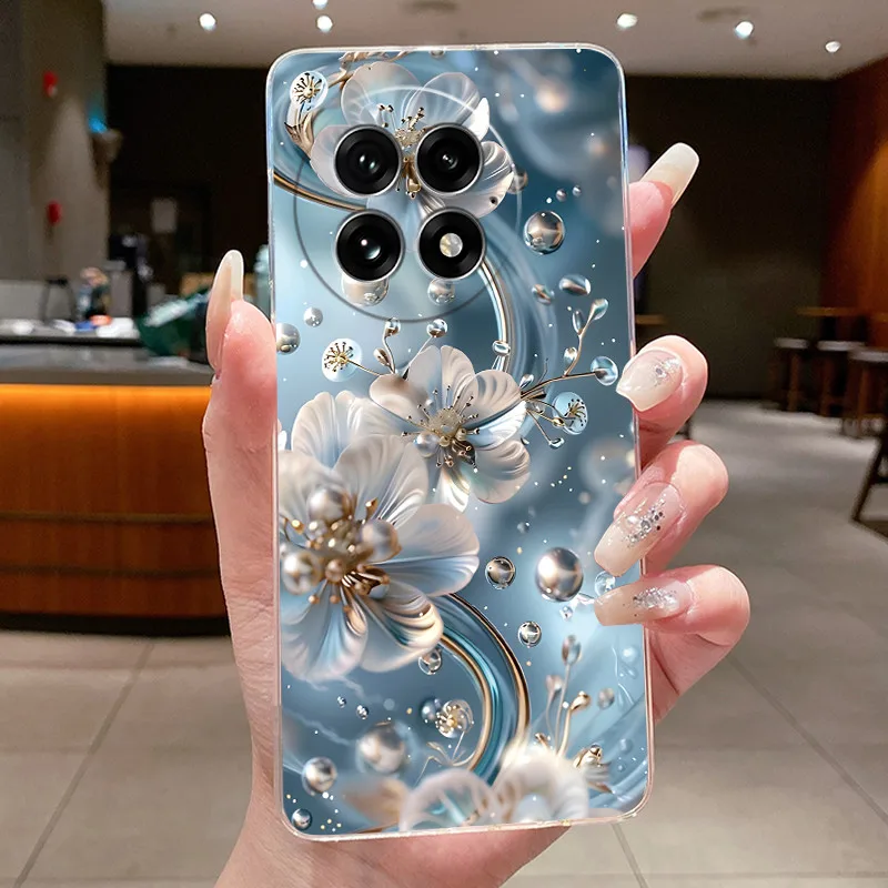 Floral Butterfly Soft Silicone Transparent Phone Case Cover
