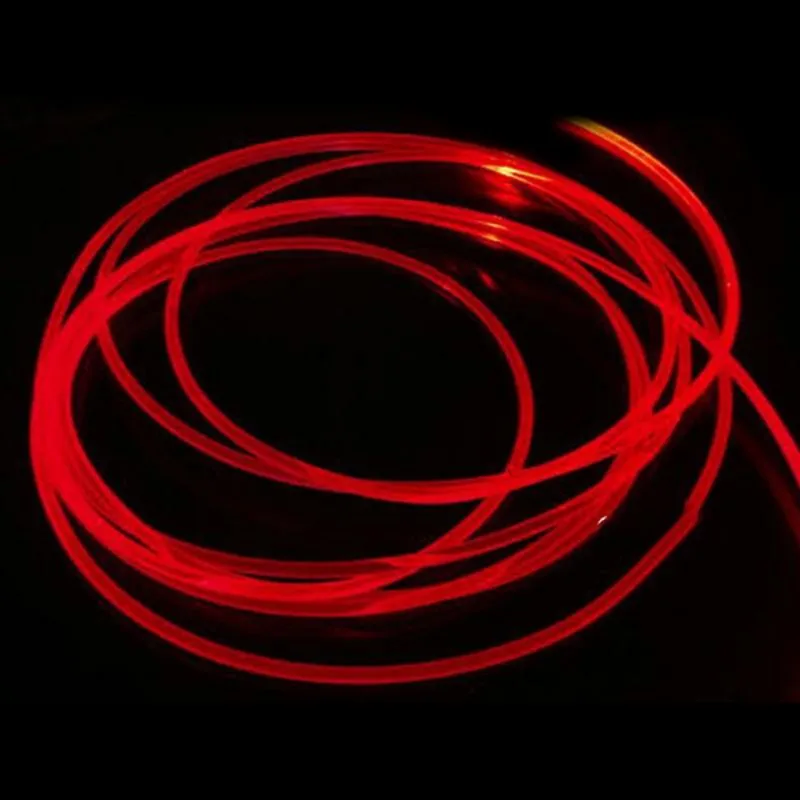 Fiber Optic Cable 1m Pmma Side Glow 1.5mm/2mm/3mm Diameter For Car Led Lights Bright Light Guide Strip