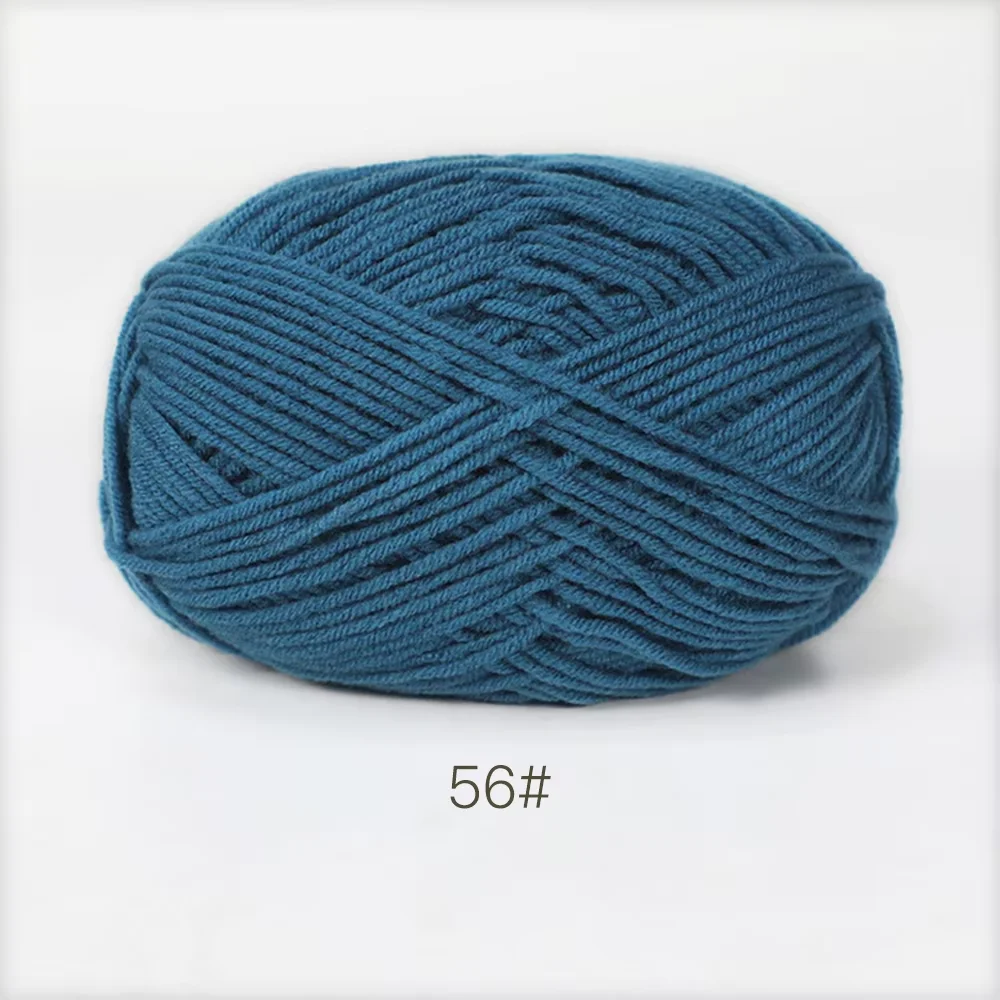 Luxurious Soft Milk Cotton Yarn Pack for Knitting and Crochet Projects - 5PCS, Total 250g