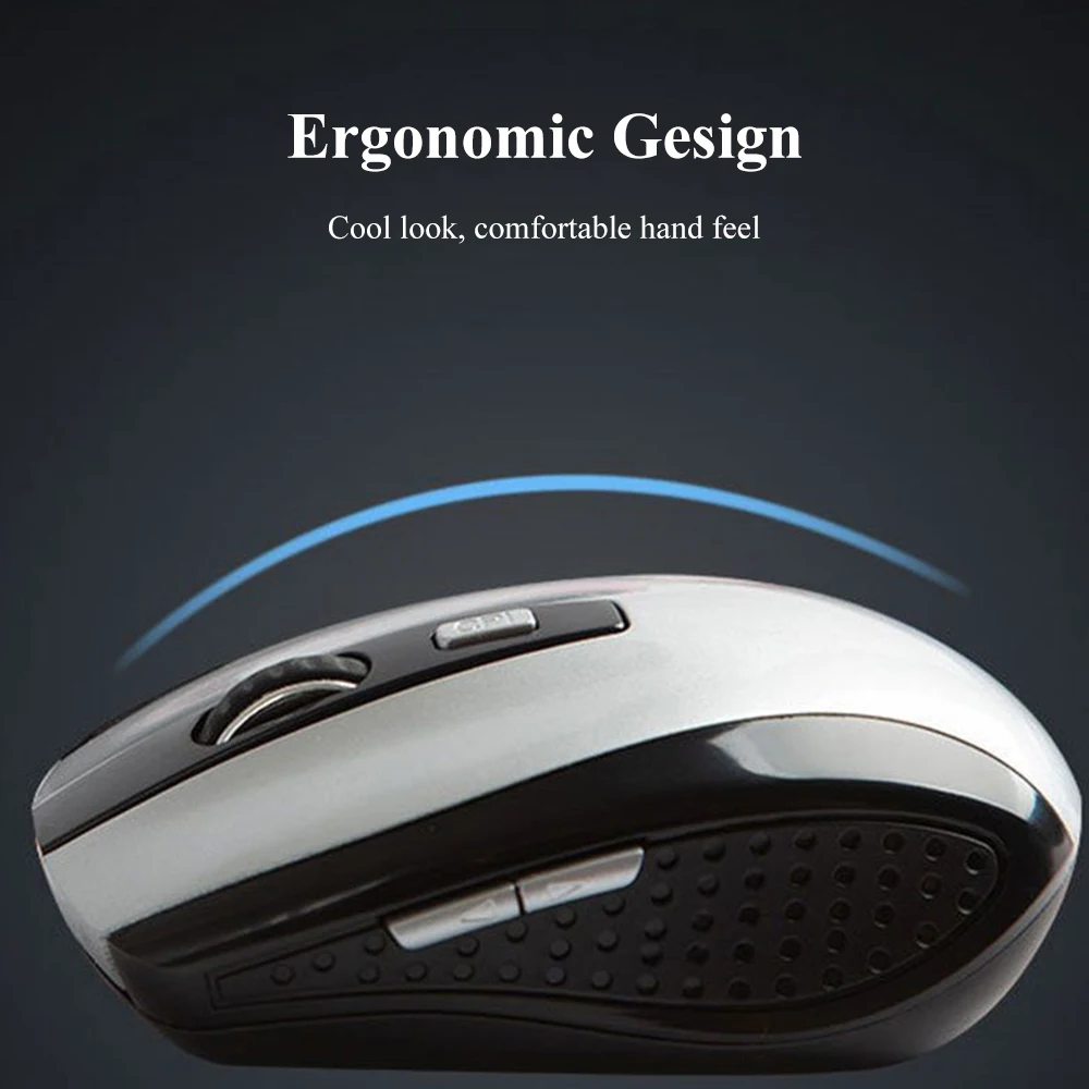 Compact Optical Cordless Mouse 6 Botões Mini
