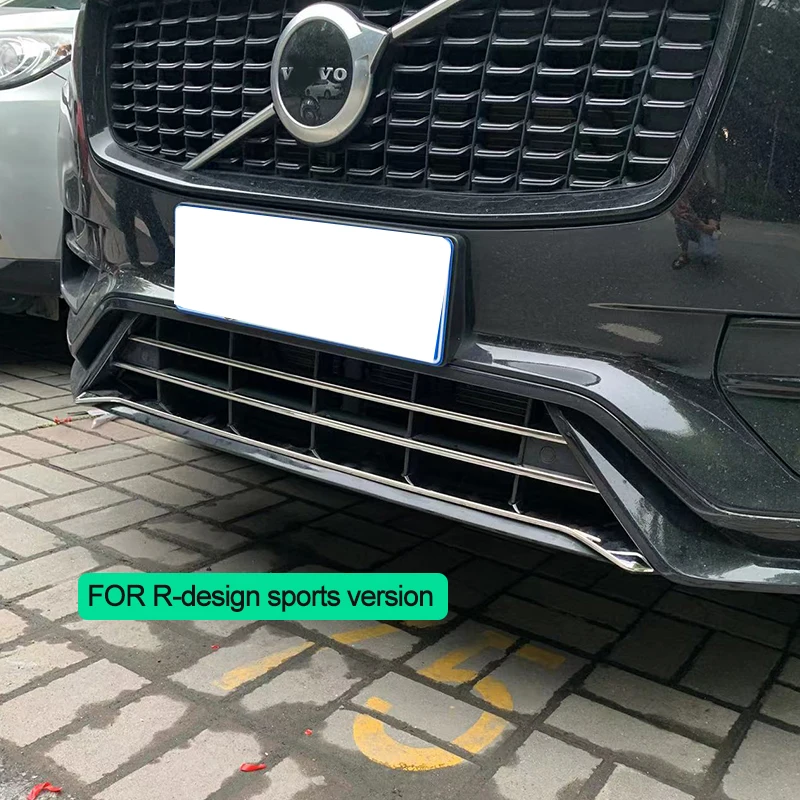 Für volvo xc90 chrome dekorative edelstahl front stoßstange trim streifen  geändert schutz helle streifen 2020-2022 - AliExpress