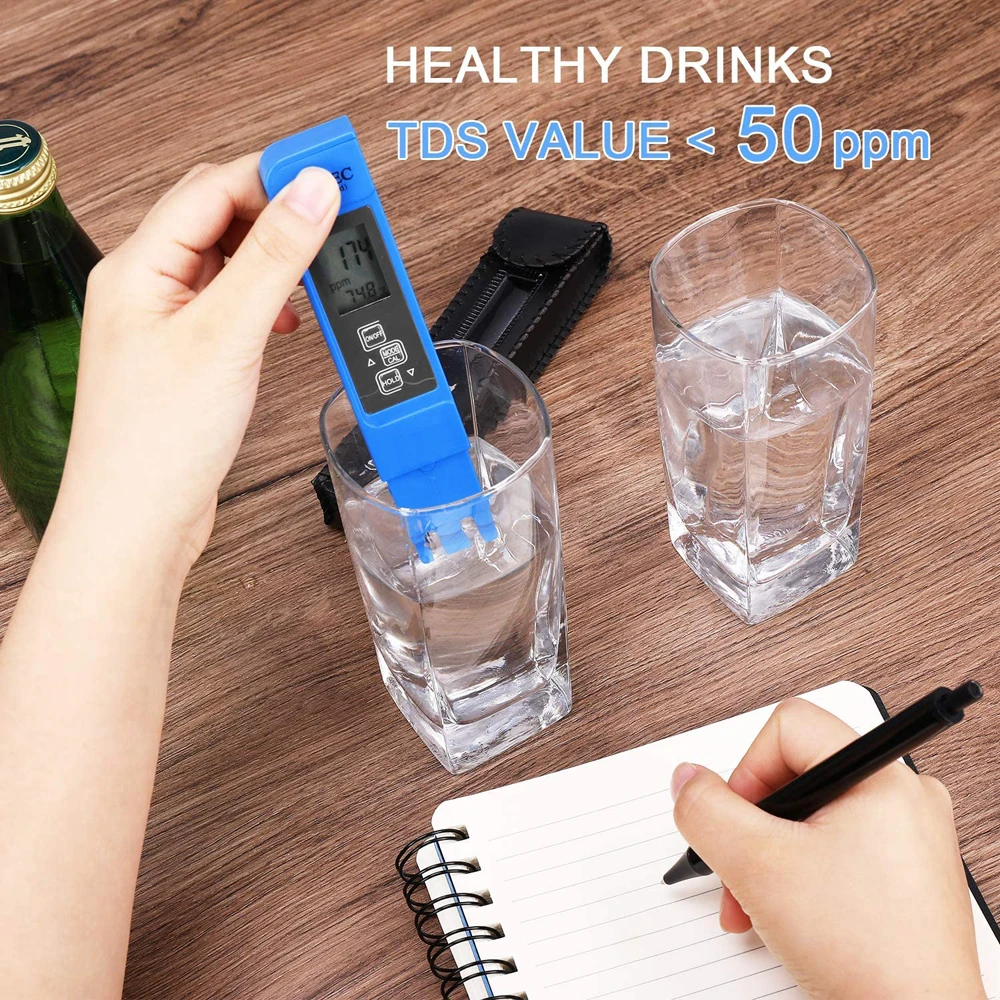 PH Meter & TDS Meter Digital Water Quality Tester 0-14 PH Meter Tester 0-9990PPM TDS&EC LCD Water Purity PPM Aquarium Filter — view 4