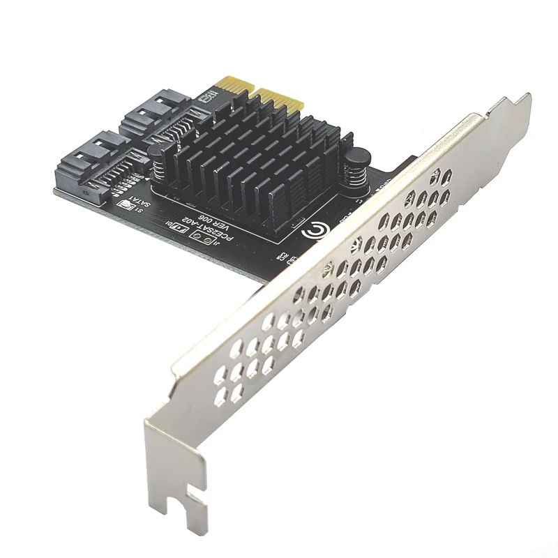 PCI-E SATA 1X 4X 8X 16X Cards PCI Express to SATA 3.0 2-Port III 6Gbps Expansion Adapter Board ASMedia 1061 chip