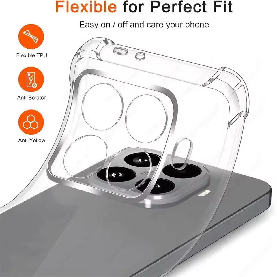 Transparent Shockproof TPU Soft Case Cover