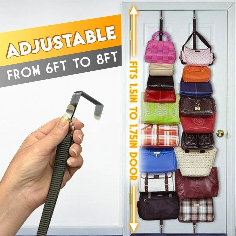 Adjustable Rear Door Hook Clothes Organizer Door Back Hook Rope
