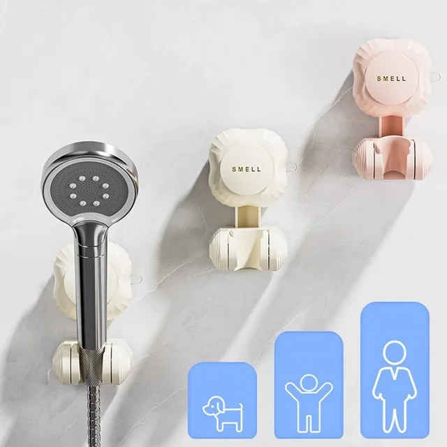 ที่ยึดหัวฝักบัวแบบปรับได้ ที่ยึดหัวฝักบัวแบบไม่ต้องเจาะผนัง ที่ยึดหัวฝักบัวแบบติดผนังในห้องน้ำ ที่ยึดหัวฝักบัวแบบสุญญากาศ 2