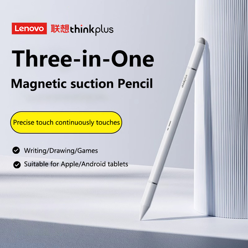 Lenovo universal three pen tips stylus For Android IOS Capacitive Screen For iPad Apple Pencil Huawei Xiaomi Samsung Tablet Pen