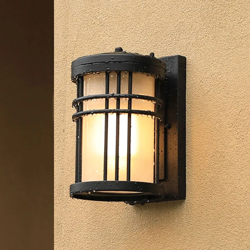 Outdoor Waterproof Wall Lamp Modern Villa Entrance Corridor Garden Lamps Retro Balcony Gate Terrace Lighting Fixture 4