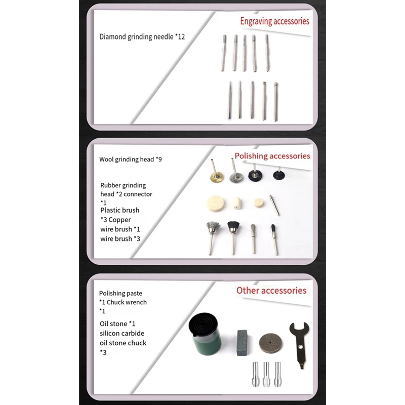 276 szt. Części akcesoria do szlifierki elektrycznej do obróbki drewna biżuteria do cięcia jadeitu maszyna do grawerowania szlifowanie polerowanie przenośna
