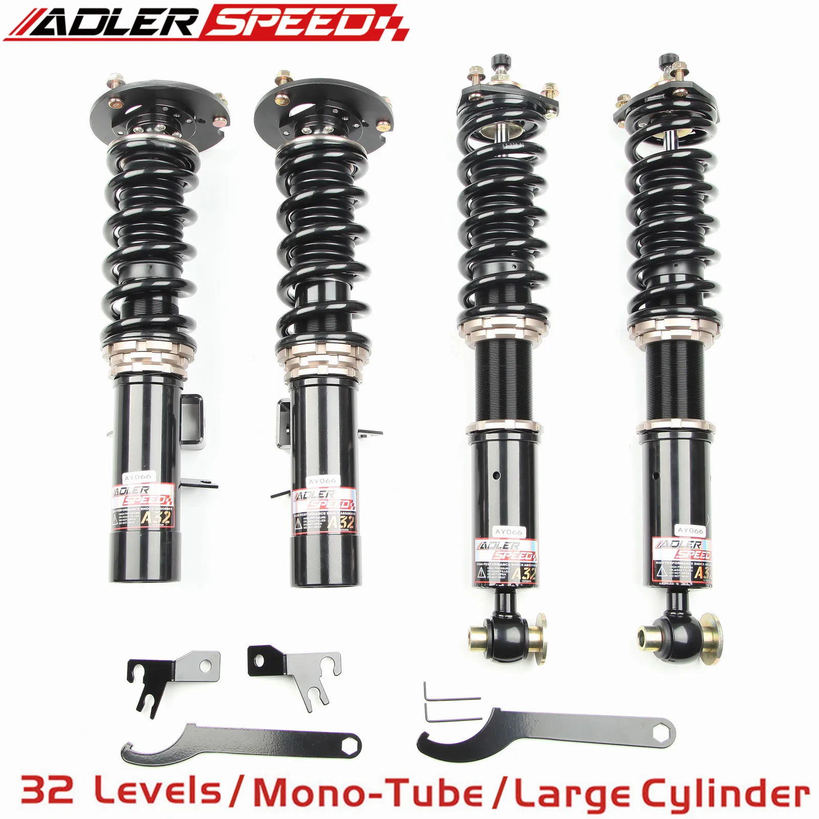 

ADLERSPEED 32 Step Damper Mono Tube Coilovers Suspension Lowering Kit for BMW E34 RWD 87-95