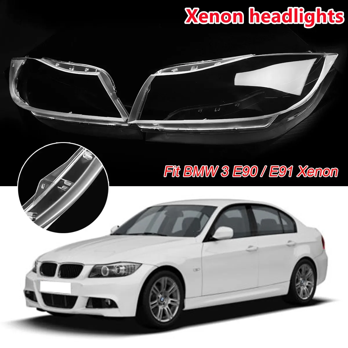 자동차 크세논 헤드 램프 그늘 커버 헤드 램프 커버 Bmw 3 시리즈 E90 E91..