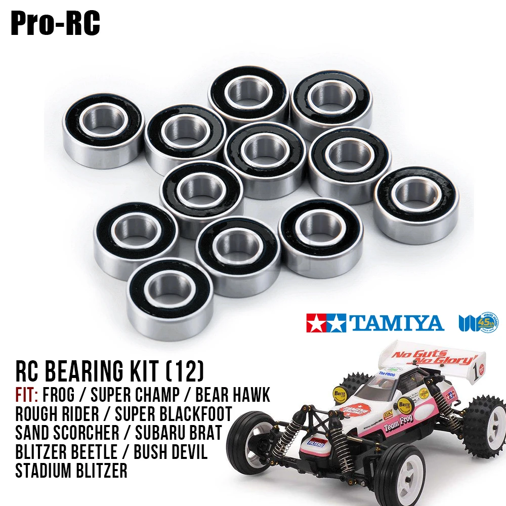 Kit Cuscinetti A Sfera 12 Pezzi In Acciaio Cromato Per Tamiya Frog Super Champ Blackfoot Scorcher Stadium Blitzer Beetle Devil Rc Ricambi Auto
