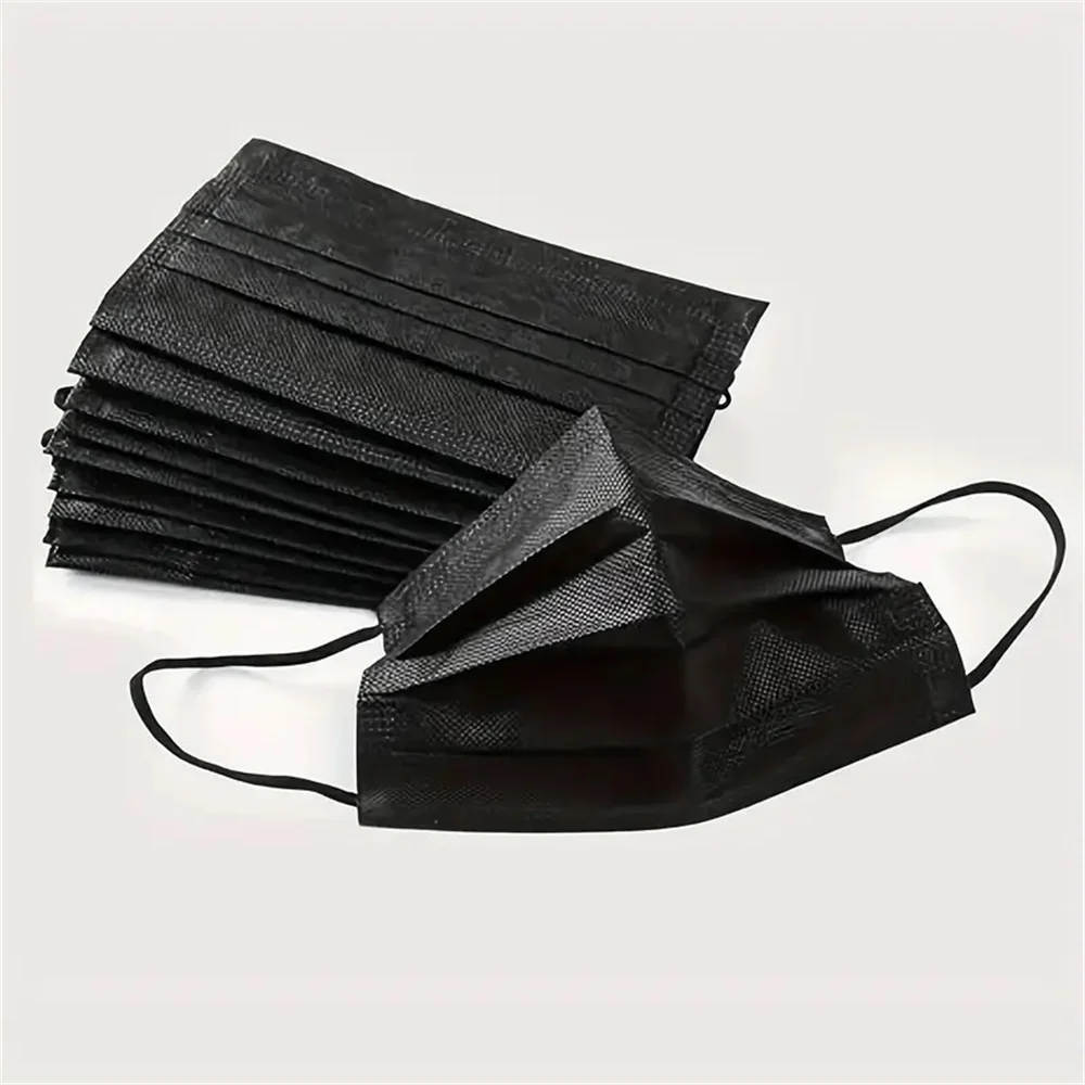 Disposable Face Masks 3 Layers Ply Filter Nonwove Anti Dust Breathable Protective 200pcs Adult Mouth Mask