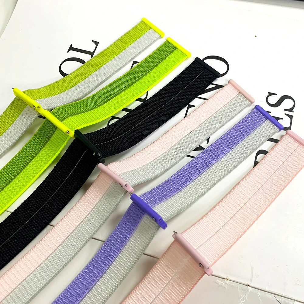 Breathable Nylon Loop Strap with Velcro Closure - 20mm/22mm