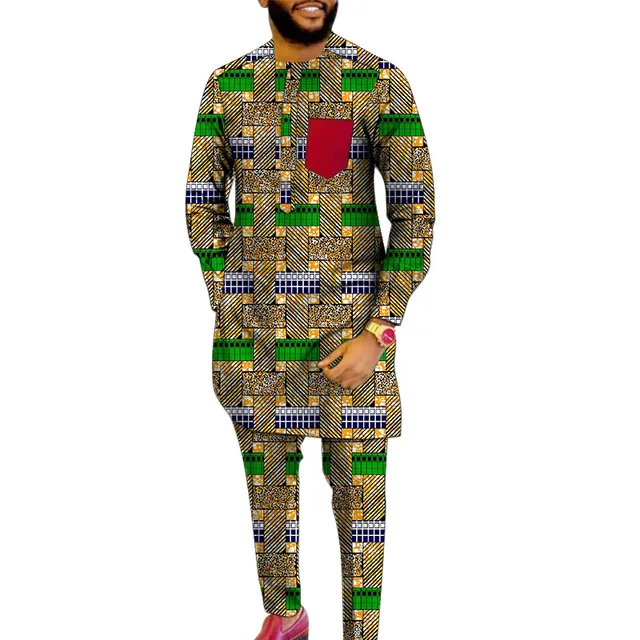 Gozie Long Sleeve Ankara Outfit - Image 6