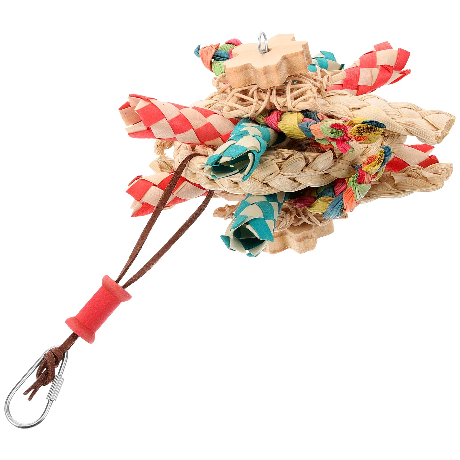 Natural Bird Foraging Toy Parrot Cage Hanging Toy Bird Shredding Cage Pendant Toys For Parrots