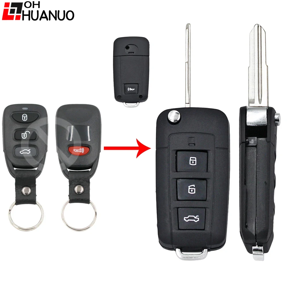 3+1 buttons for KIA Cerato Forte Spectra Optima Folding Remote Key Keyless Entry Housing Case Fob key case car key shell car remote key car key key shell