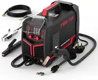 multiprocess MIG Welder Flux Cored/MIG/Lift TIG/Stick ARC Welder 4 in 1 Welding Machine Synergic Control 110V/220V Dual Voltage 1