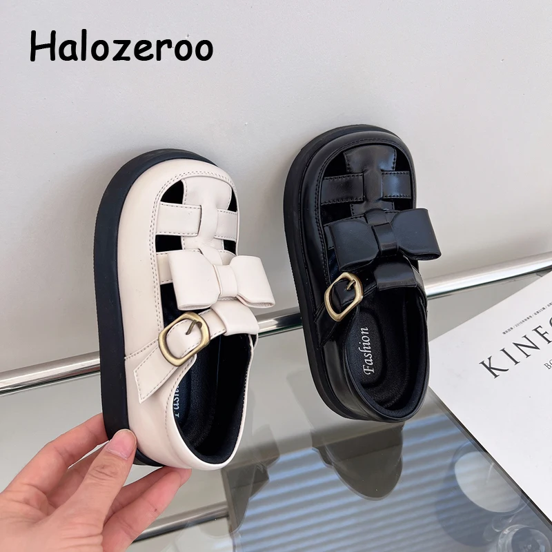 

Summer Kids Princess Sandals Baby Grils Bow Beach Sandals Children Brand Black Shoes Toddler Fashion Sandals Sweet Dress Shoes